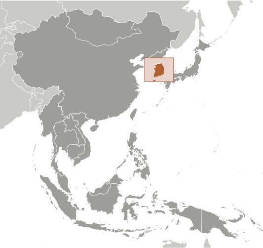 Korea, South Locator Map