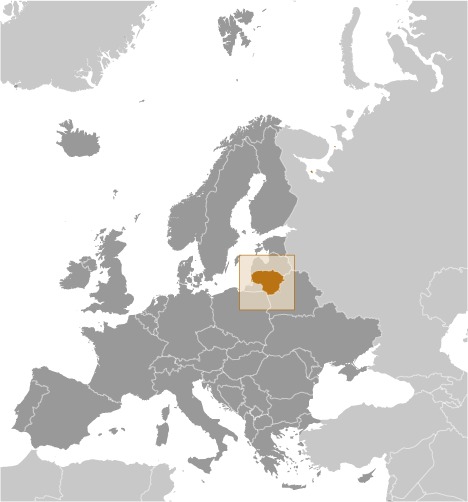 Lithuania Locator Map